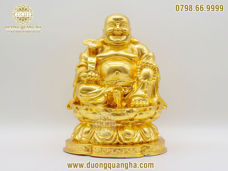 mẫu tượng đồng di lặc dát vàng cao cấp