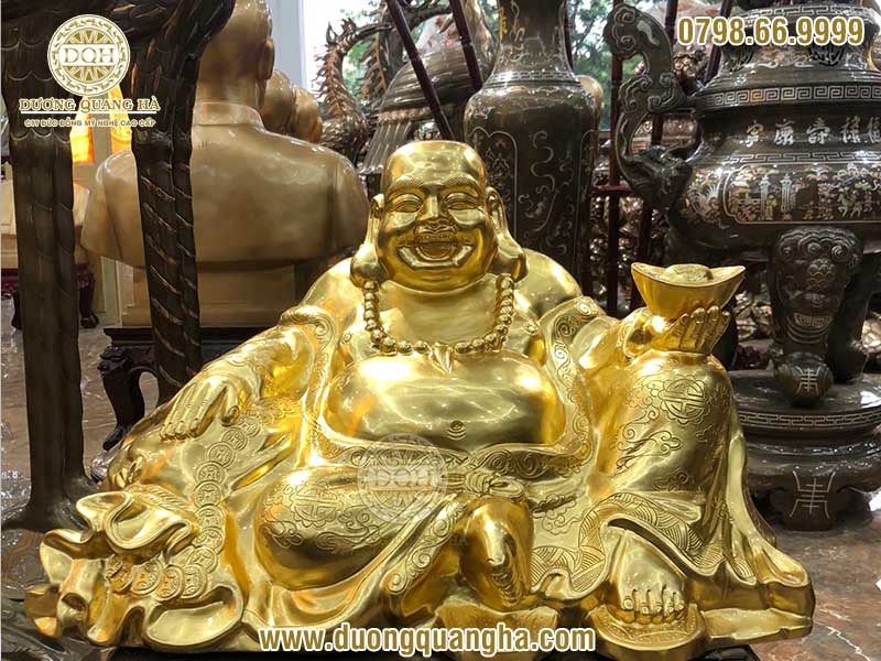 mẫu tượng đồng di lặc dát vàng cao cấp