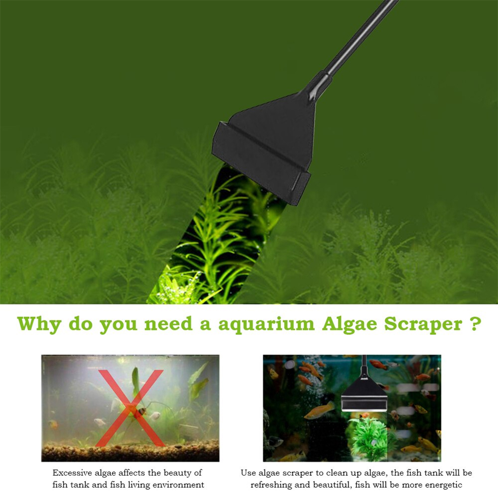 MUFAN - Aluminum Algae Scraper | Dao cao rêu bám kính hồ cá