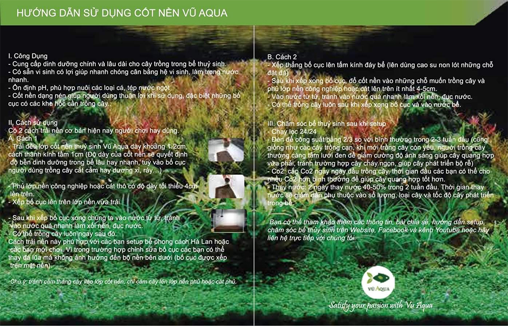VŨ AQUA - Aquatic Substrates | Cốt nền thủy sinh siêu bền cho cây