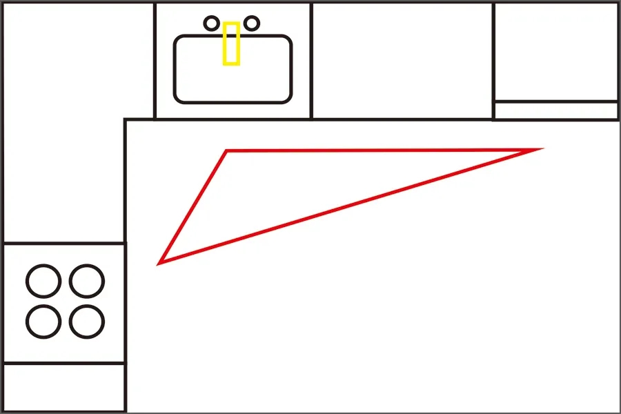 thiết kế bếp chữ L