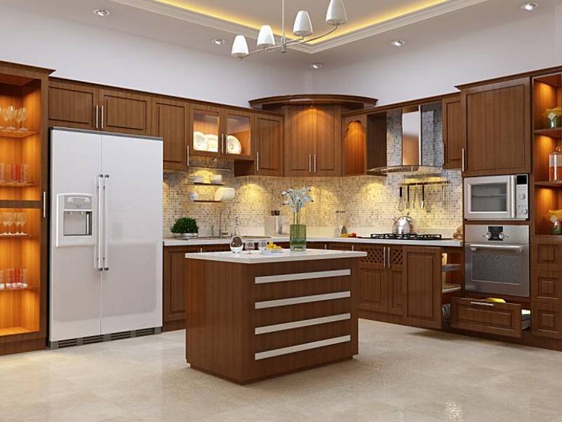 Không gian căn bếp thẩm mỹ, hiện đại, thuận lợi cho sức khỏe, tài vận gia chủ