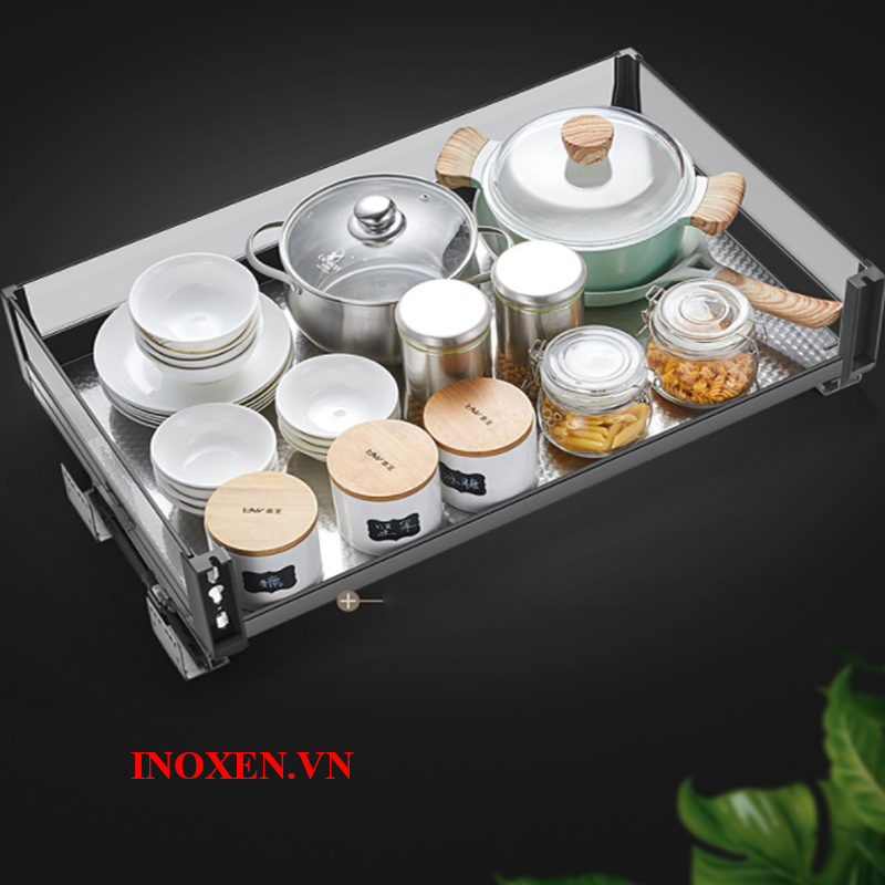 giá xoong nồi bát đĩa inoxen