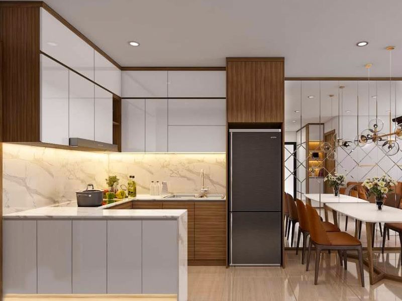 Hơi ấm căn bếp truyền thống pha chút hoài cổ trong căn bếp màu sắc nội thất cung Cự Giải