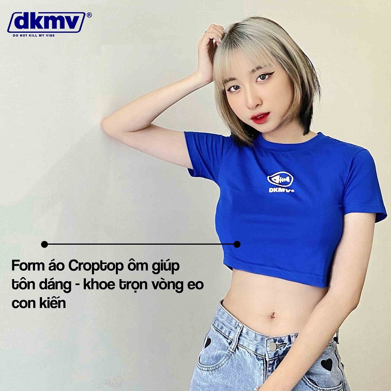 áo croptop đẹp giá rẻ dkmv croptop basic khoe trọn vòng eo con kiến streetwear