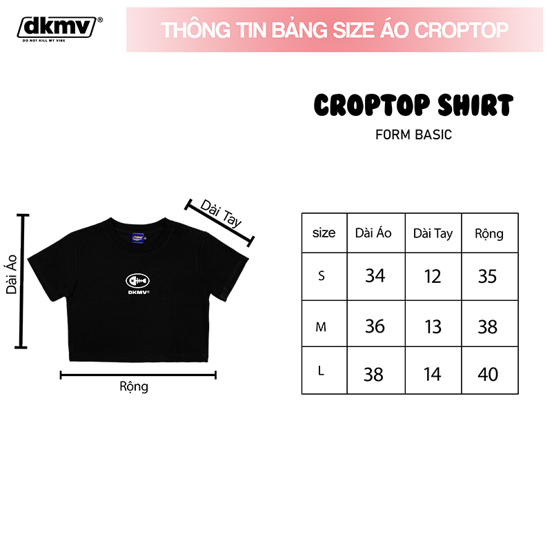 áo croptop nữ màu đen giá rẻ chính hãng dkmv
