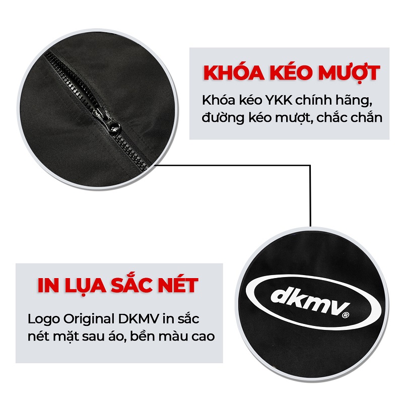 áo khoác dù local brand màu đen form rộng dkmv