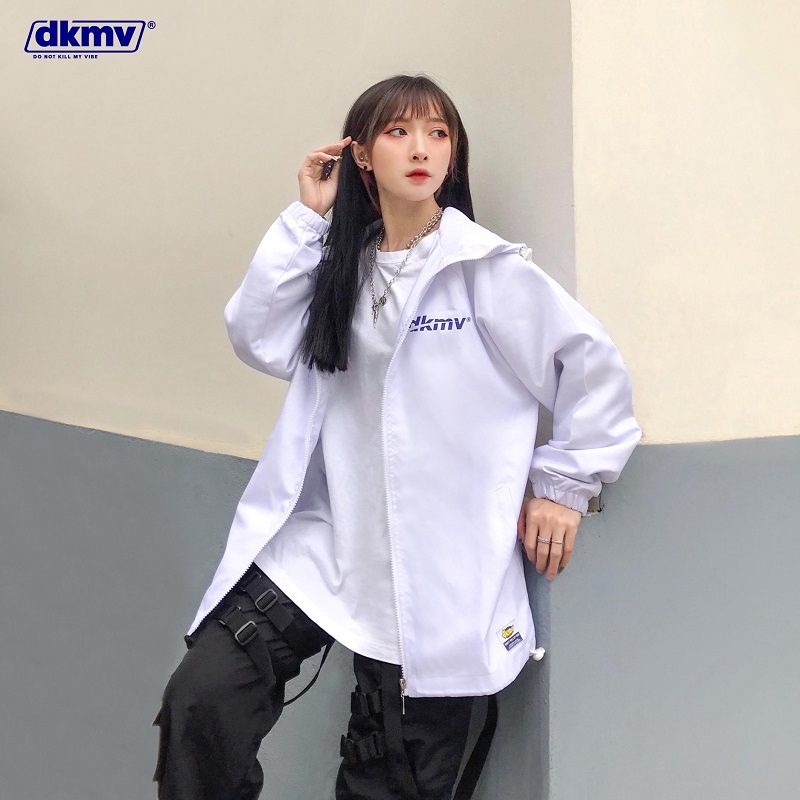 áo khoác local brand giá rẻ đẹp dkmv white original jacket streetwear