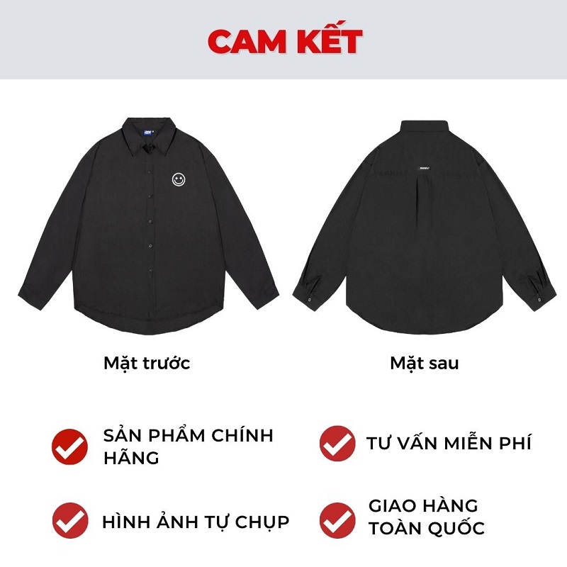 áo sơ mi dài tay local brand màu đen dkmv