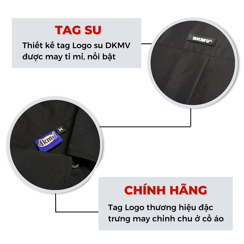 áo sơ mi dài tay local brand màu đen dkmv