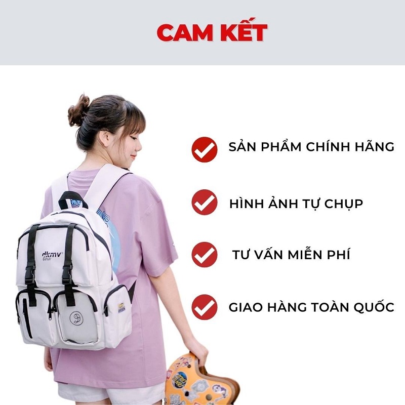 Backpack Local Brand giá rẻ đẹp - DKMV Logo Backpack - White