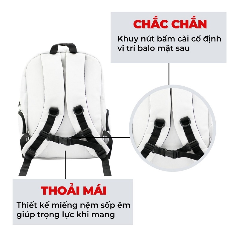 Backpack Local Brand giá rẻ đẹp - DKMV Logo Backpack - White