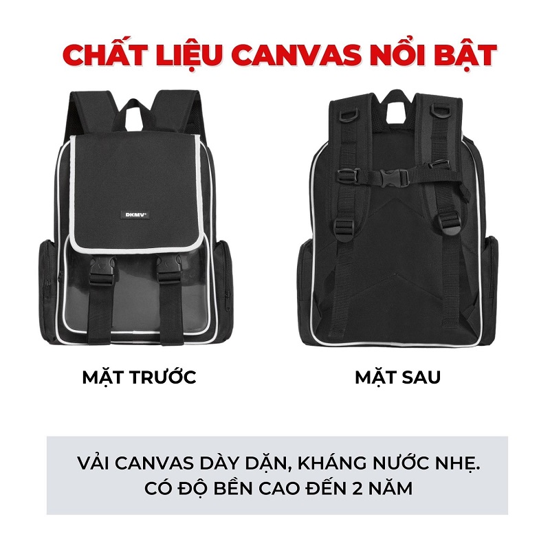 Balo đi học màu đen DKMV Highlight Backpack