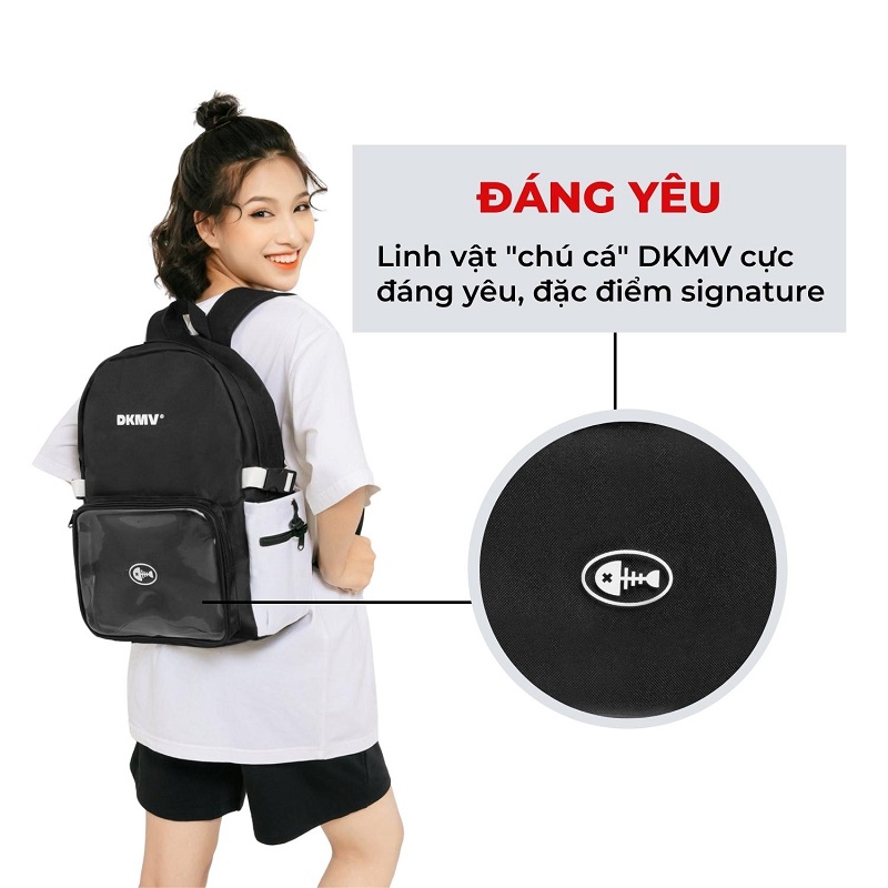balo Local brand giá rẻ màu đen dkmv Mixed Pocket Backpack