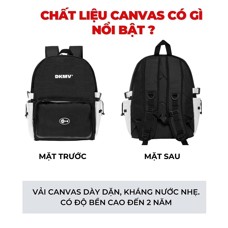 balo Local brand giá rẻ màu đen dkmv Mixed Pocket Backpack