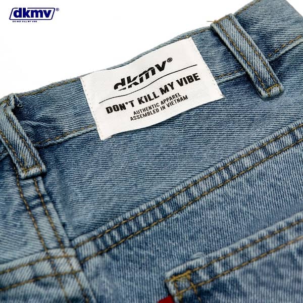 Chất liệu demin quần jean local brand DKMV
