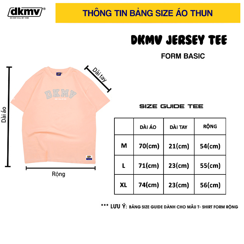 áo thun unisex form rộng màu đào jersey tee
