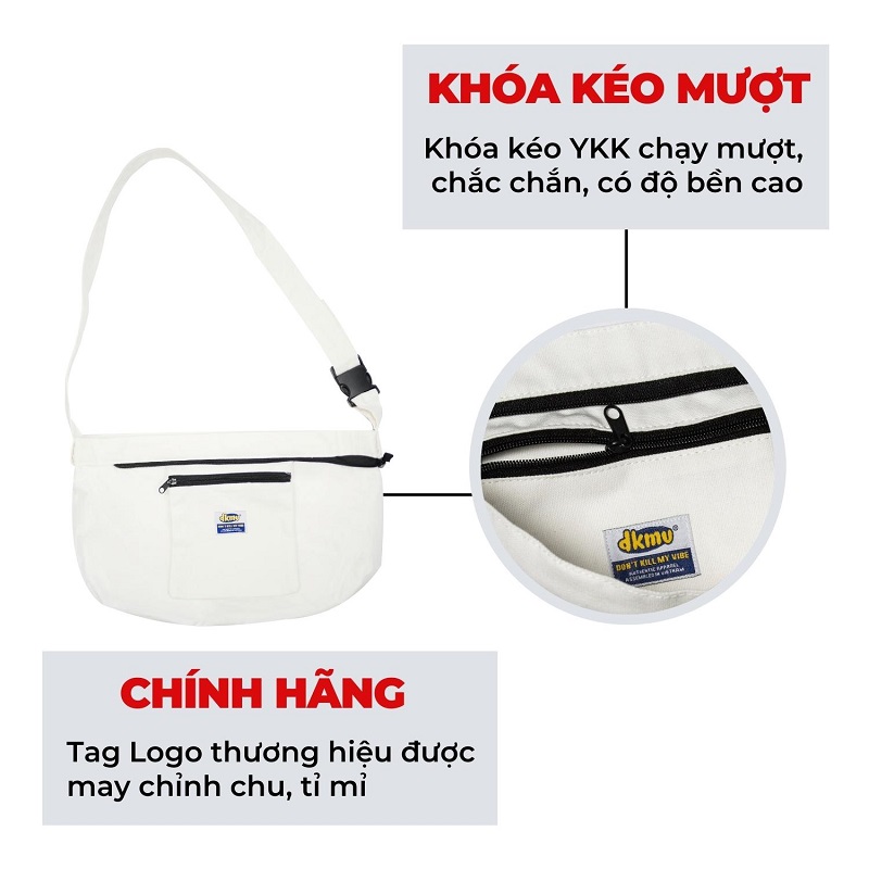 túi đeo chéo nữ đẹp DKMV Logo Canvas Bag