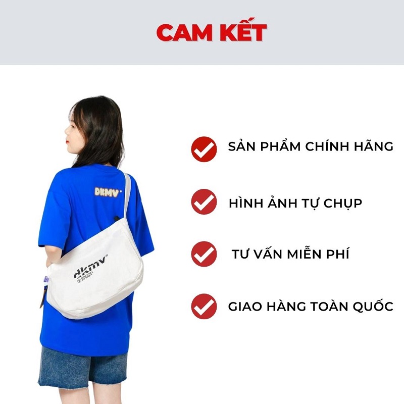 túi đeo chéo nữ đẹp DKMV Logo Canvas Bag