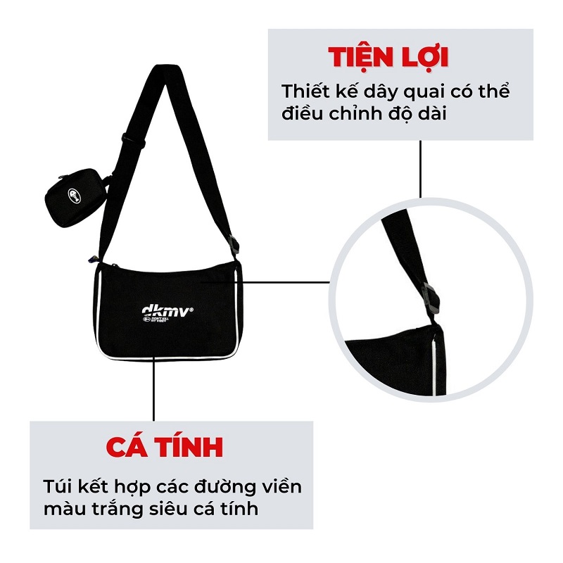 túi đeo chéo nữ một quay - DKMV Hobo Bag