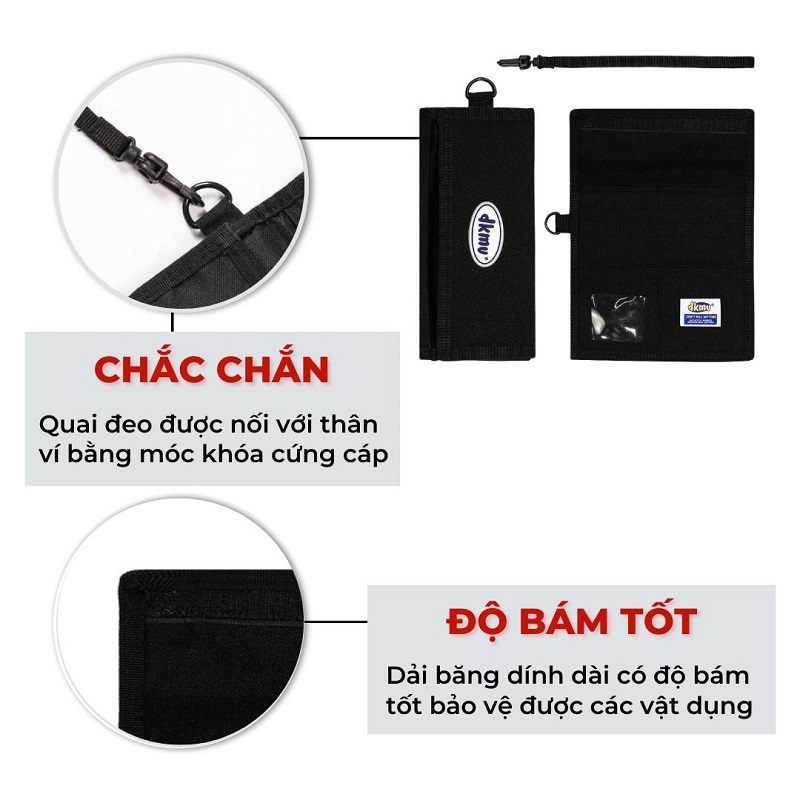 ví dài local brand giá rẻ DKMV Long Wallet Logo