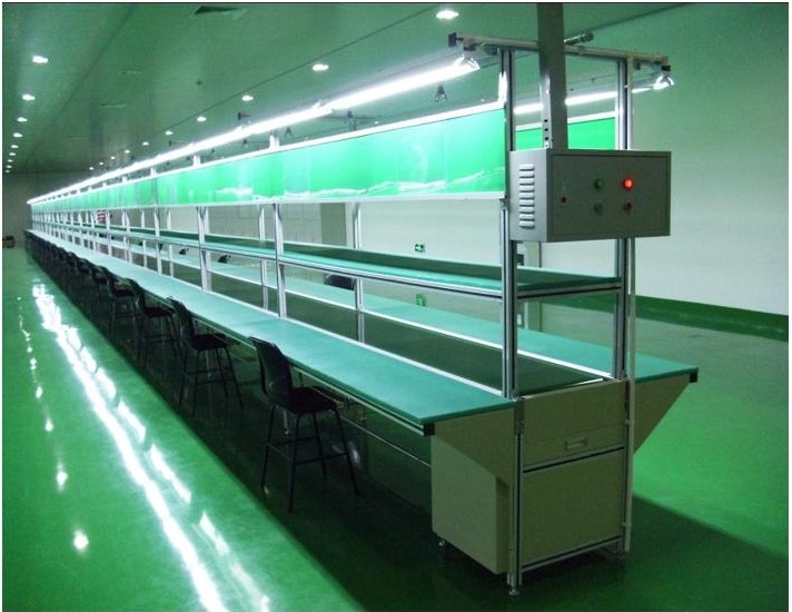 Băng tải có bàn thao tác hai bên là gì?