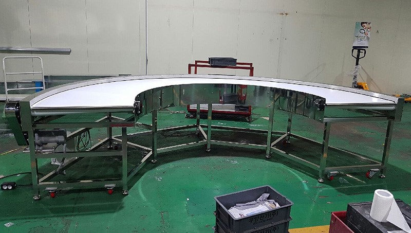 Ưu điểm nổi bật của băng tải cong 180 độ trong ngành công nghiệp