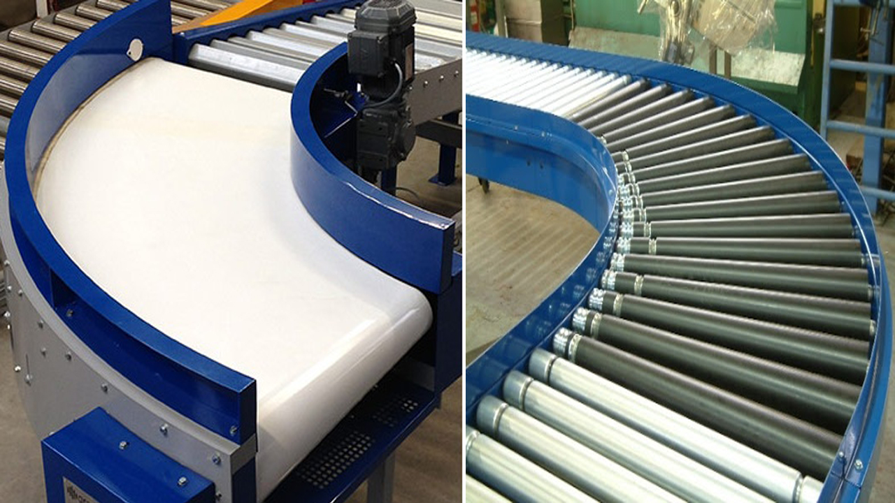 Cấu tạo băng tải cong