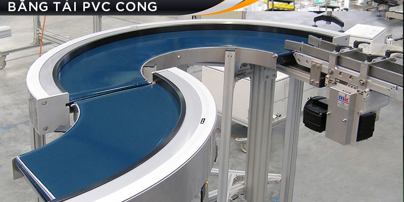 Băng tải PVC cong