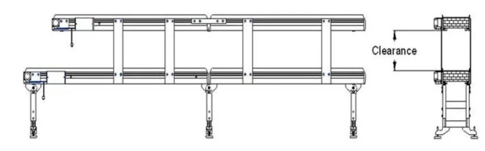 Cấu tạo băng tải 2 tầng