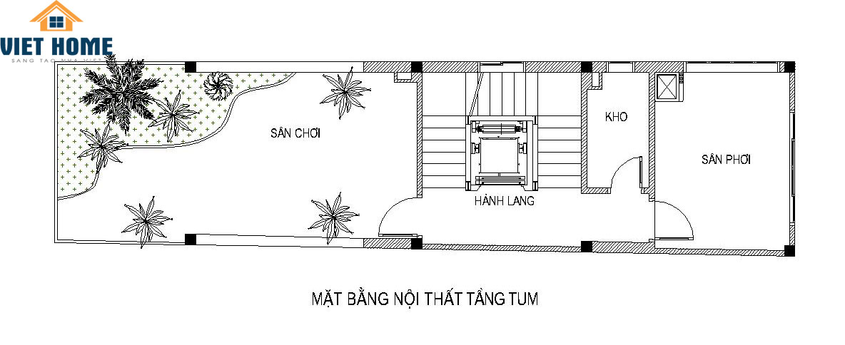 mẫu thiết kế nhà phố nhà anh thiện