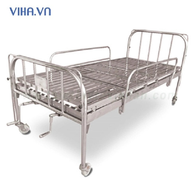 Giường y tế inox 1 tay quay
