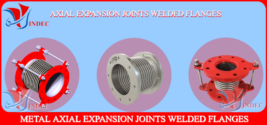 khớp nối giãn nở inox là gì, Axial Expansion Joints Welded Flanges