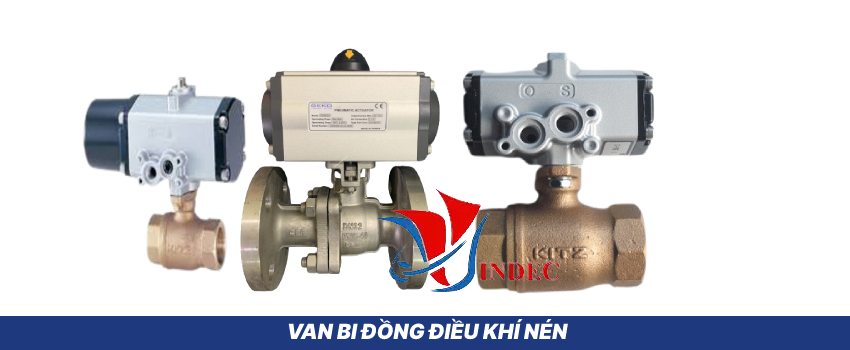 Van bi đồng điều khiển khí nén có tên tiếng anh là Pneumatically Actuated Bronze / Brass Ball Valves là dòng van bi được gắn thêm bộ tác động khí nén để làm quay trục ty van truyền lực tới bi van nhằm mục đích đóng mở tự động van bi theo yêu cầu mục đích sử dụng trong công việc được hiệu quả hơn.