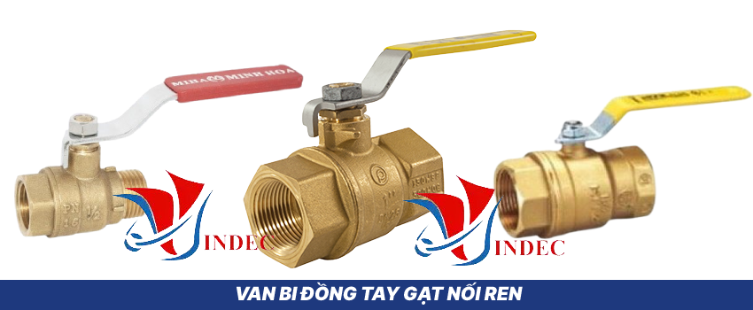 Van bi đồng tay gạt nối ren là dòng van bi được sử dụng rộng rãi nhất, nó có tên tiếng anh là: Brassball valve screwed /Bronze ball valve screwed. Việc đóng mở dòng môi chất thông qua bộ phận tay gạt được làm bằng inox không gỉ, chắc chắn đảm bảo cho việc vận hành đóng mở 1 cách nhanh nhất.