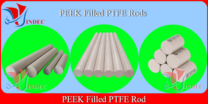 PEEK Filled PTFE Rod, cây nhựa ptfe pha peek, cây teflon pha peek