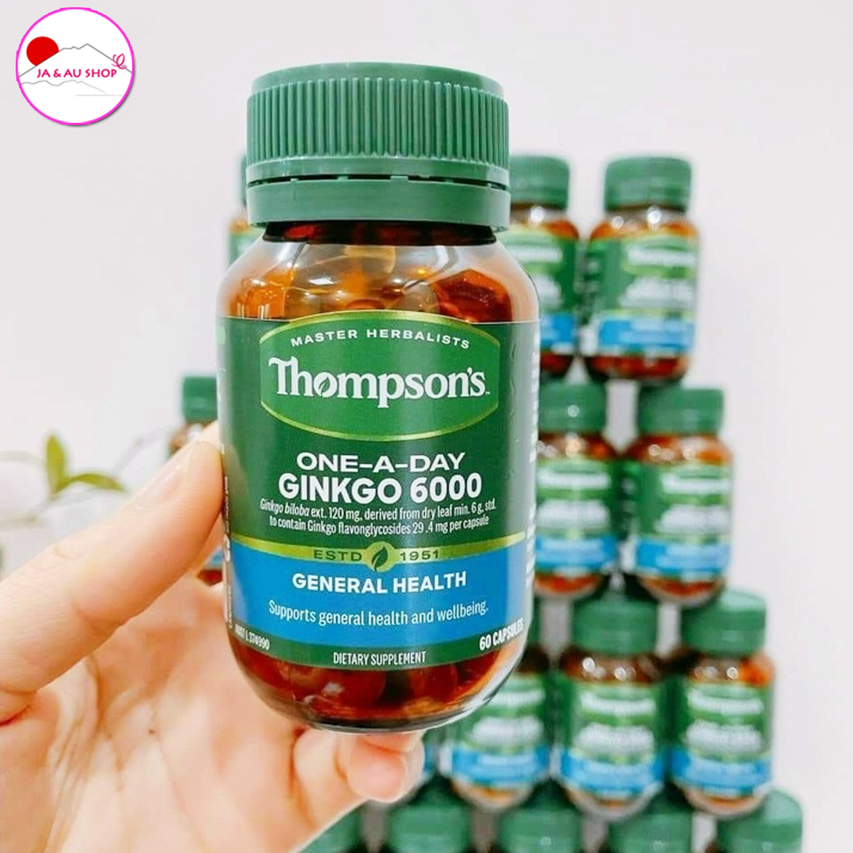 Thực phẩm chức năng Viên tuần hoàn máu não Thompson’s Ginkgo 6000mg 60 viên 2