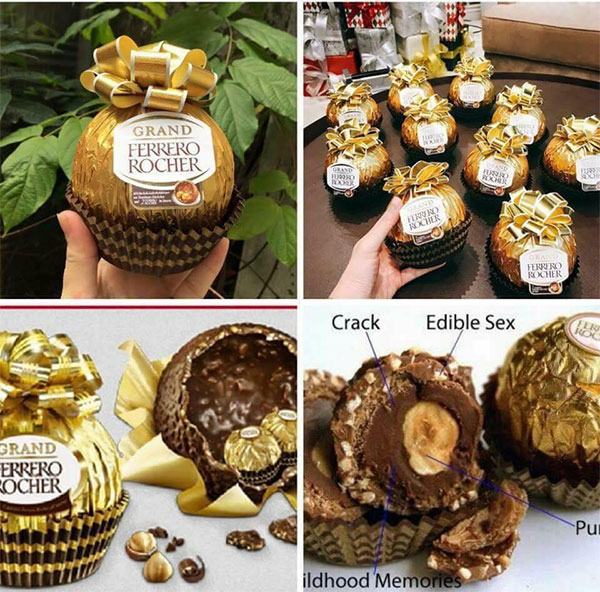 Socola Ferrero Rocher Nga Hình Quả Cầu Buộc Nơ Đỏ 1