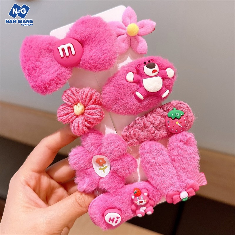 set-9-mon-kep-toc-nhieu-mau-cho-be-gai