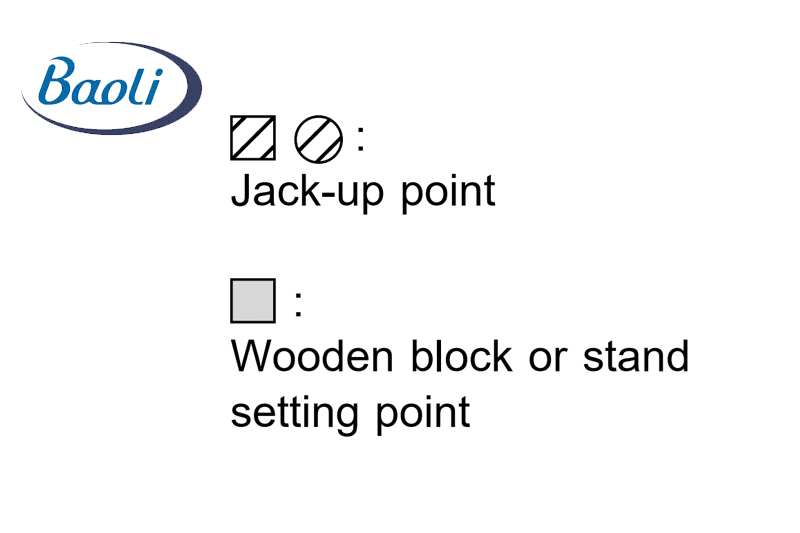 Kí hiệu điểm nâng kích xe nâng