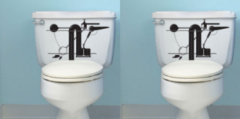Két nước bồn cầu