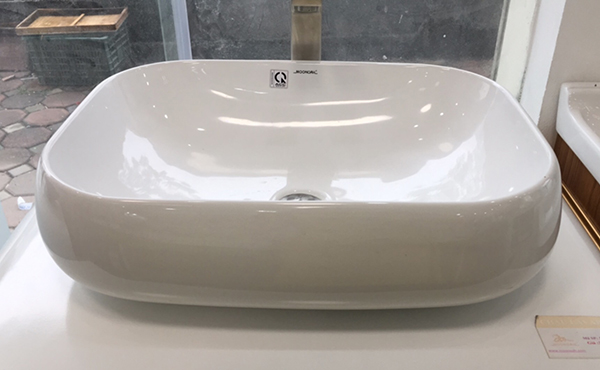 chậu lavabo vuông cao cấp