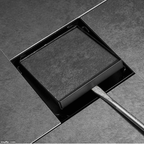 thoát sàn âm nền gạch sang trọng