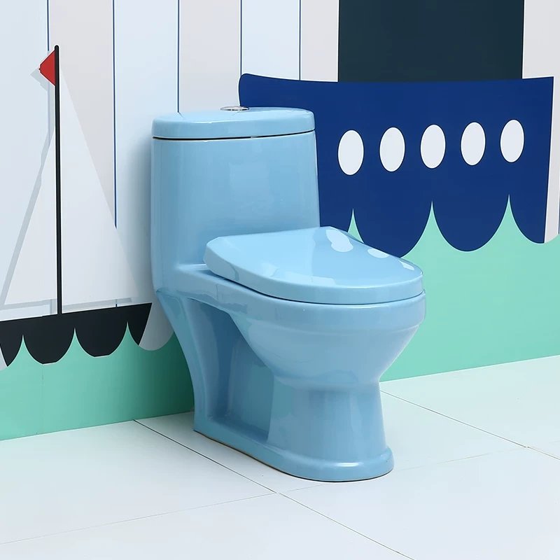 bồn cầu trẻ em màu xanh dương