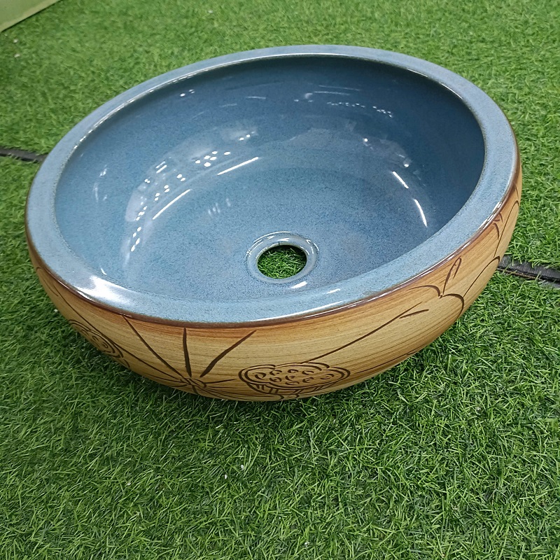 Chậu lavabo hoa văn cổ điển