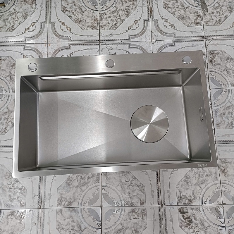 chậu rửa bát inox 304 kết hợp vân đá chống xước