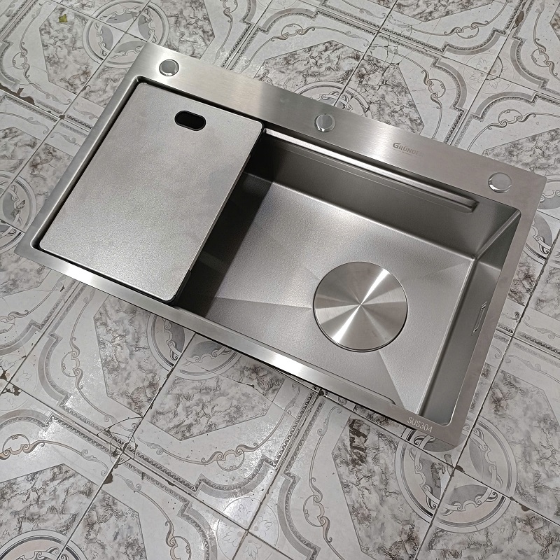chậu rửa bát inox 304 kết hợp vân đá chống xước