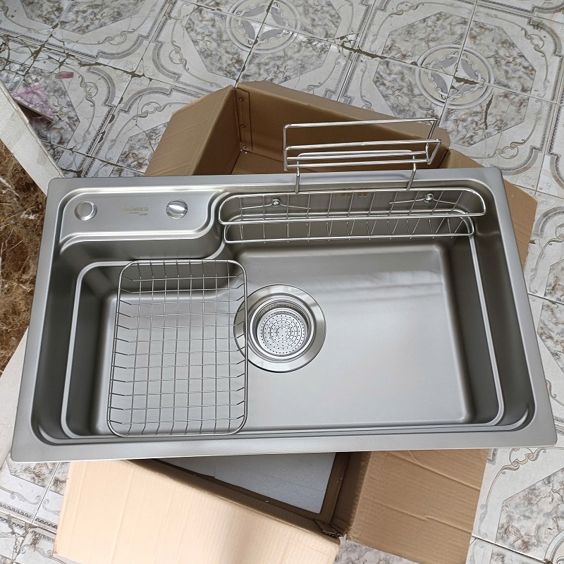 chậu rửa bát 1 hố kiểu dáng Nhật Bản