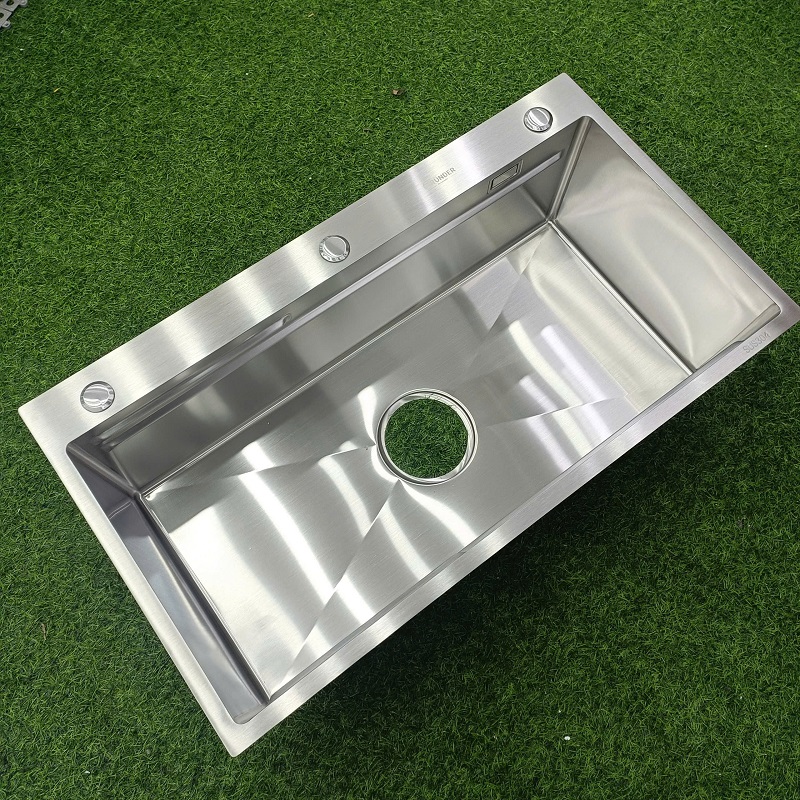 chậu rửa bát 1 hố grunder kích thước 82x45cm
