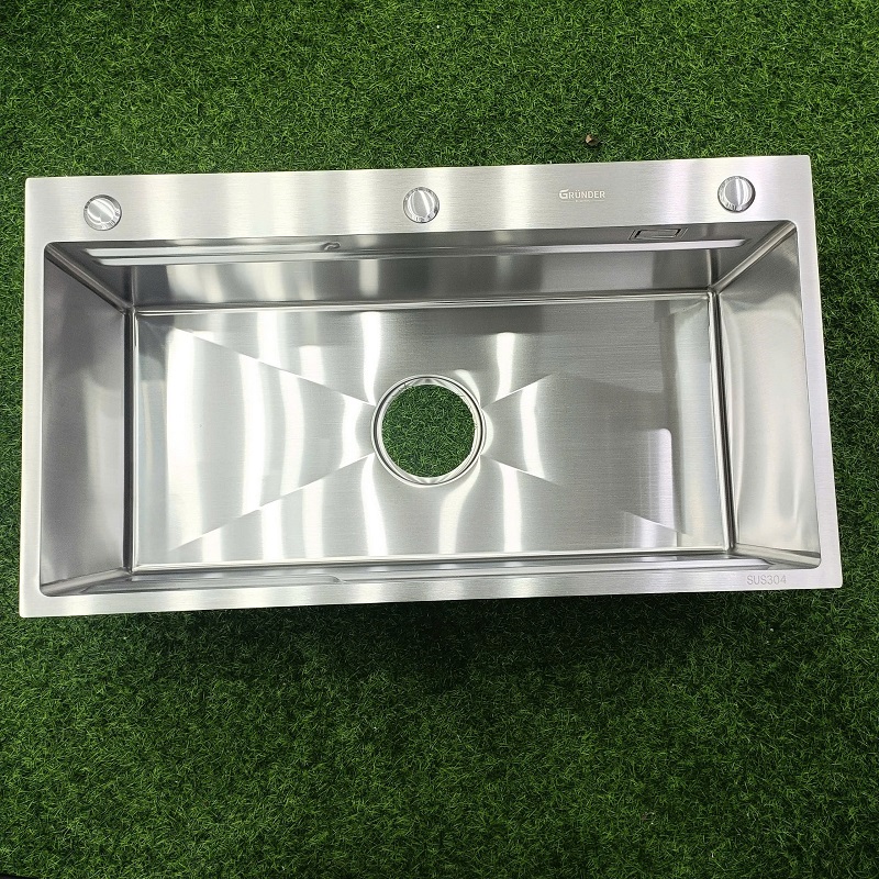 chậu rửa bát 1 hố grunder kích thước 82x45cm